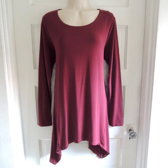 Cut Loose Flowy Burgundy Tunic M - Picture 1 of 7